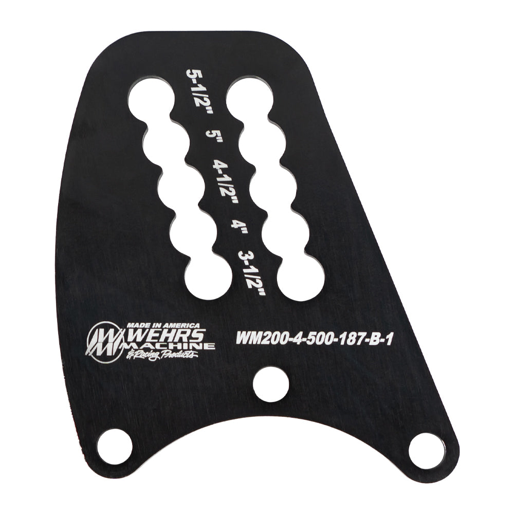 WEHRS MACHINE Top Link Plate Q/C Rear- End Dbl Slot 1/2in Holes (WEHWM200-4-500-187-B-1)